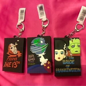 Set of 3 Horror Movie Keychains